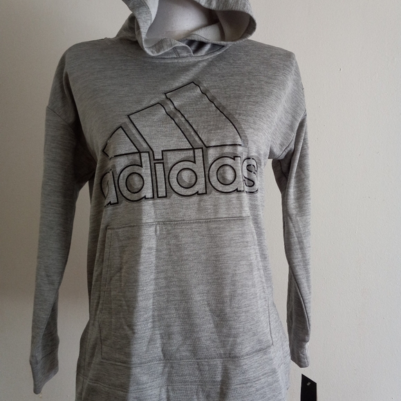 Hooded Sweater Adidas gray color Size LG 14 $22 - Picture 14 of 14
